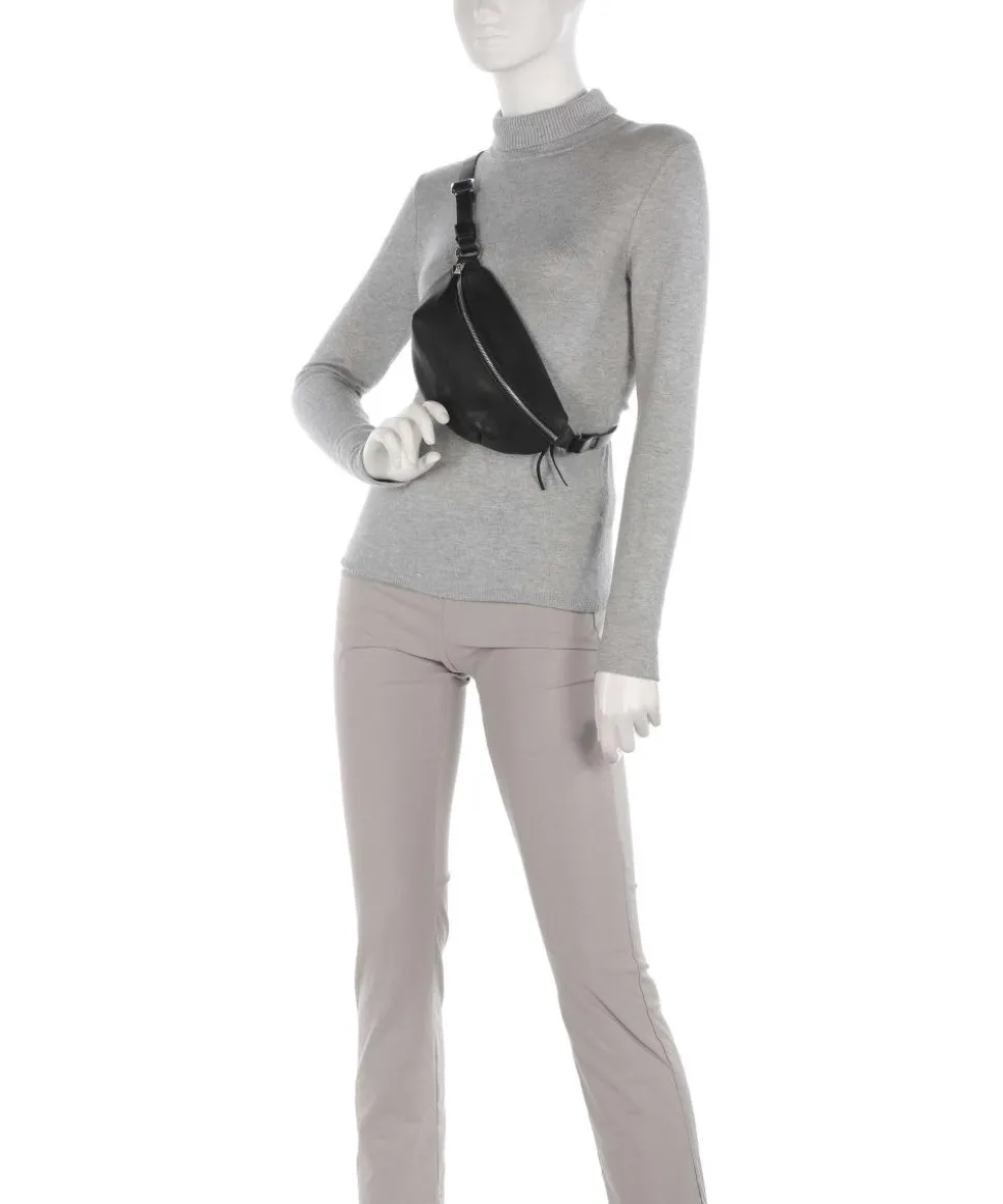 Nabuku Gürteltasche fein genarbtes Rindsleder schwarz