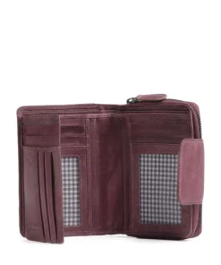 Nassau 511 Geldbörse genarbtes Leder aubergine