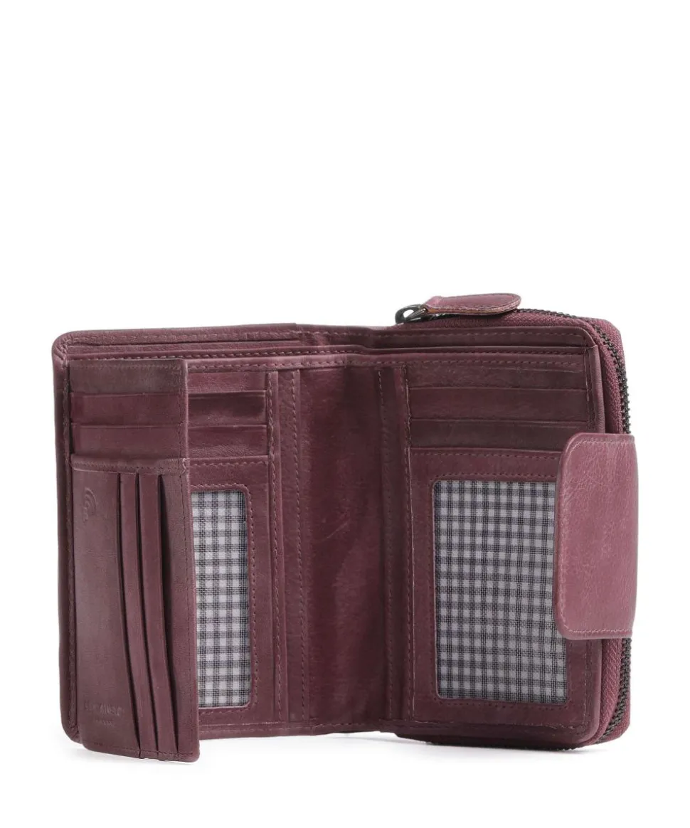 Nassau 511 Geldbörse genarbtes Leder aubergine