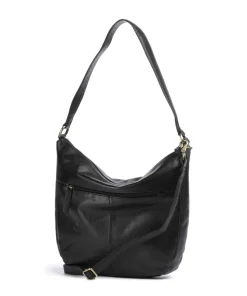 Natural Norah Beuteltasche genarbtes Rindsleder schwarz