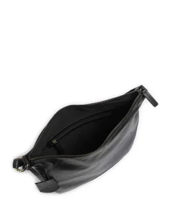 Natural Norah Beuteltasche genarbtes Rindsleder schwarz