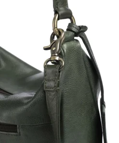Natural Norah Beuteltasche genarbtes Rindsleder dunkelgrün