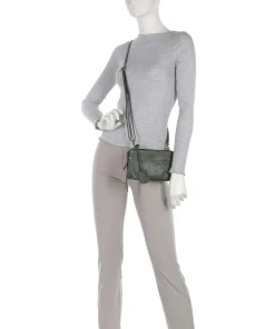 Natural Norah Geldbörse genarbtes Rindsleder dunkelgrün