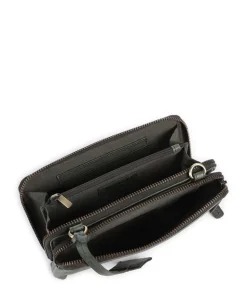 Natural Norah Geldbörse genarbtes Rindsleder dunkelgrün