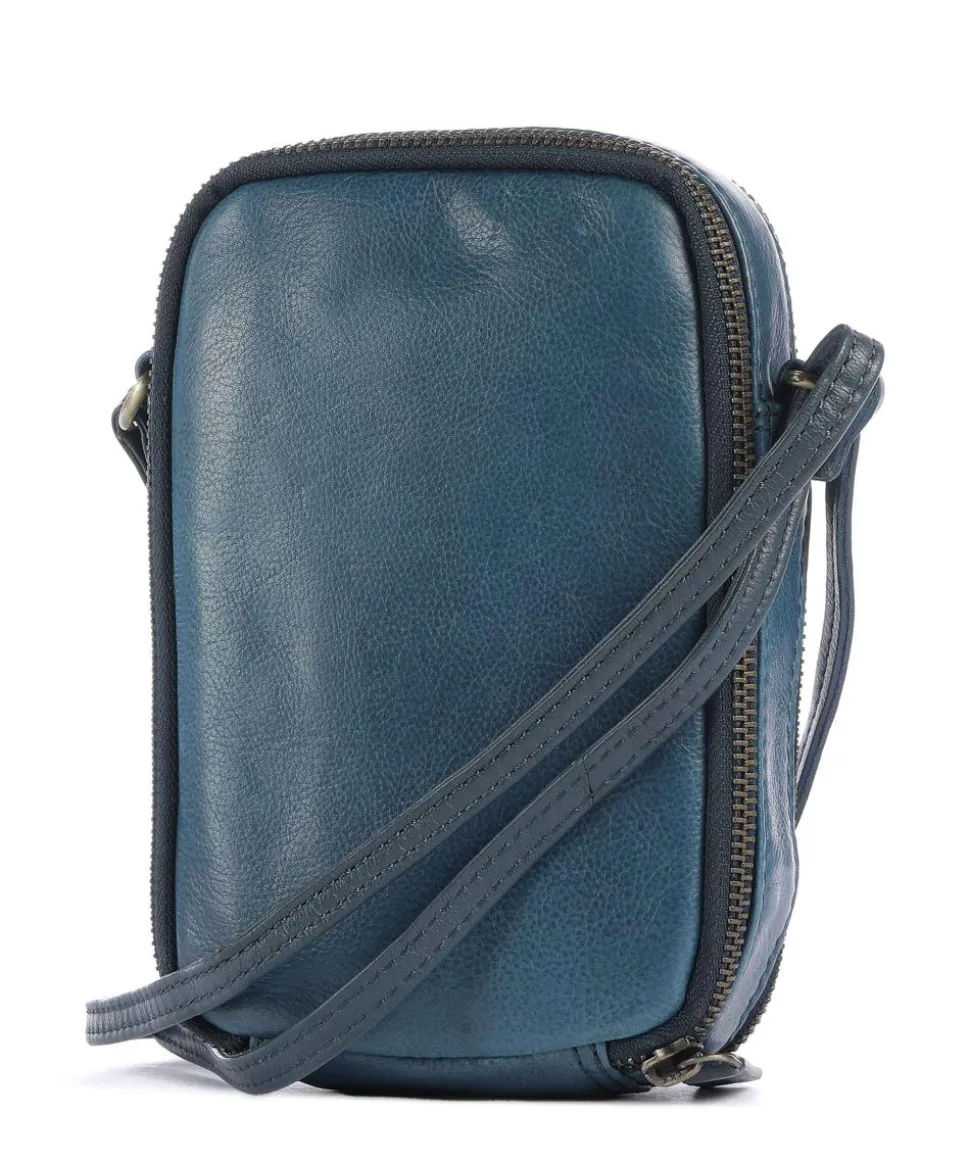 Natural Norah Handytasche genarbtes Rindsleder petrol