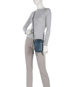 Natural Norah Handytasche genarbtes Rindsleder petrol