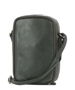 Natural Norah Handytasche genarbtes Rindsleder dunkelgrün