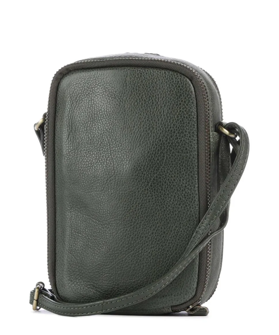 Natural Norah Handytasche genarbtes Rindsleder dunkelgrün