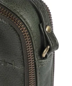 Natural Norah Handytasche genarbtes Rindsleder dunkelgrün