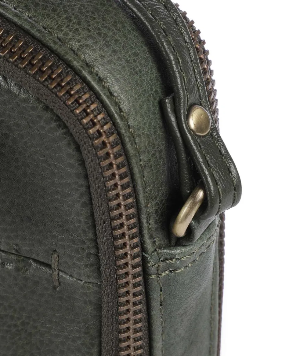 Natural Norah Handytasche genarbtes Rindsleder dunkelgrün