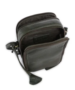 Natural Norah Handytasche genarbtes Rindsleder dunkelgrün