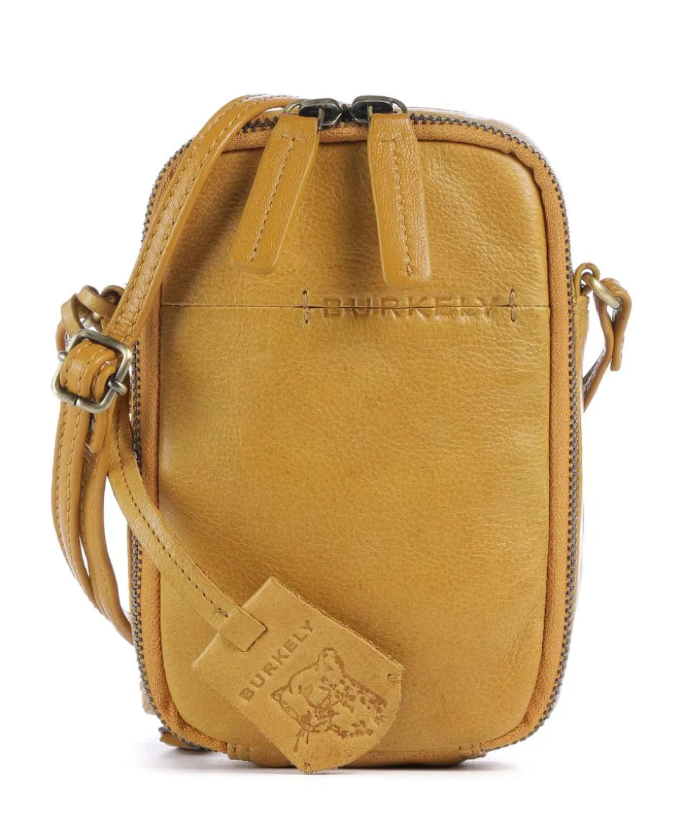 Natural Norah Handytasche genarbtes Rindsleder senfgelb