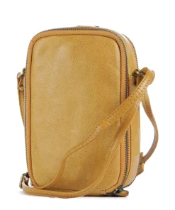 Natural Norah Handytasche genarbtes Rindsleder senfgelb