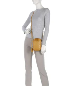 Natural Norah Handytasche genarbtes Rindsleder senfgelb