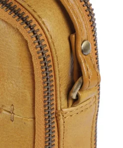 Natural Norah Handytasche genarbtes Rindsleder senfgelb