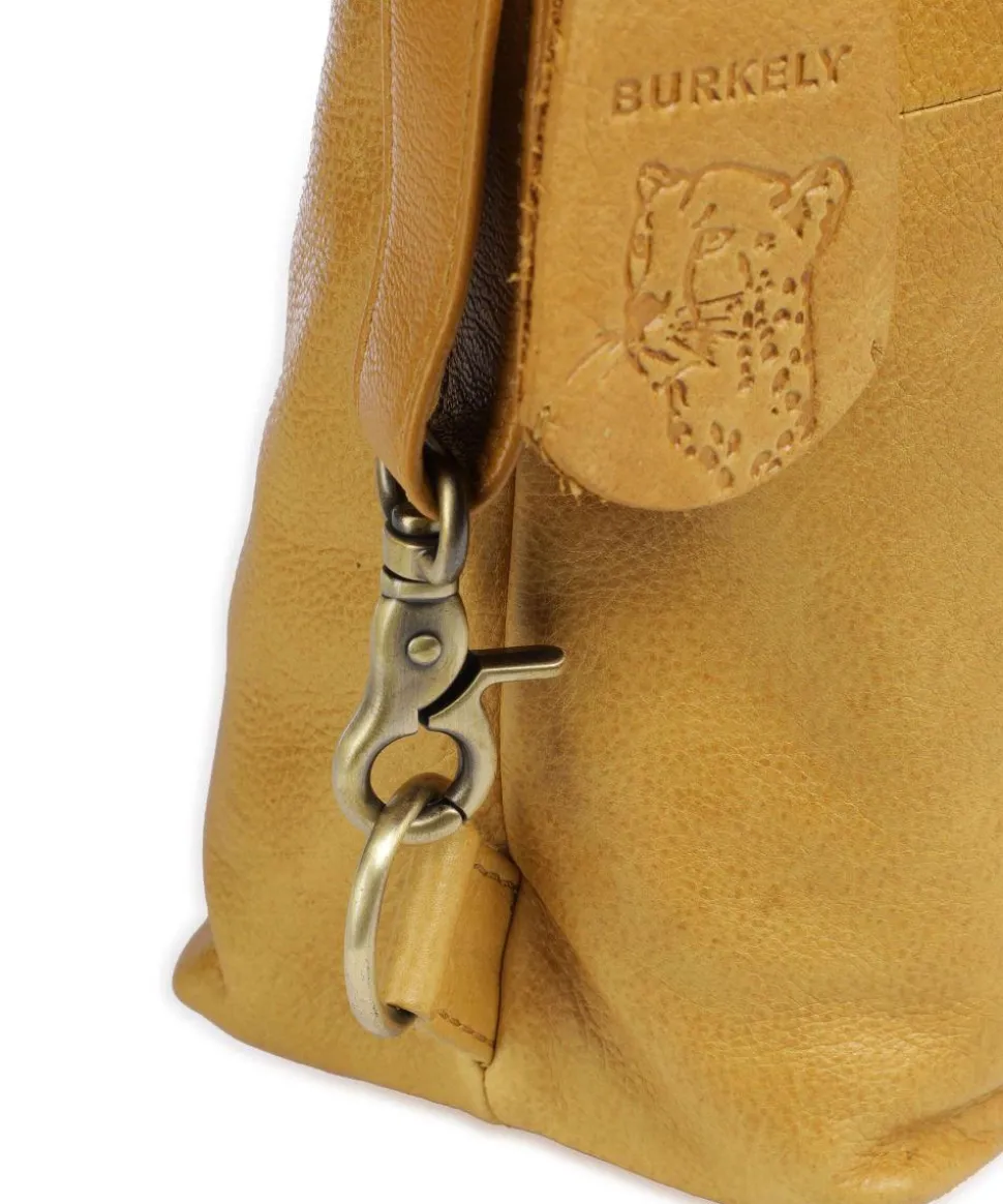 Natural Norah Rucksack-Tasche genarbtes Leder ocker