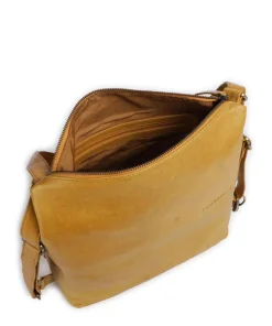 Natural Norah Rucksack-Tasche genarbtes Leder ocker