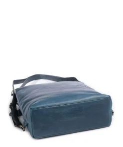 Natural Norah Rucksack-Tasche genarbtes Leder dunkelblau