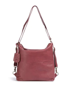 Natural Norah Rucksack-Tasche genarbtes Leder pink