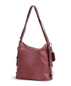 Natural Norah Rucksack-Tasche genarbtes Leder pink