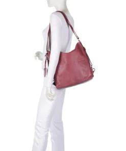 Natural Norah Rucksack-Tasche genarbtes Leder pink