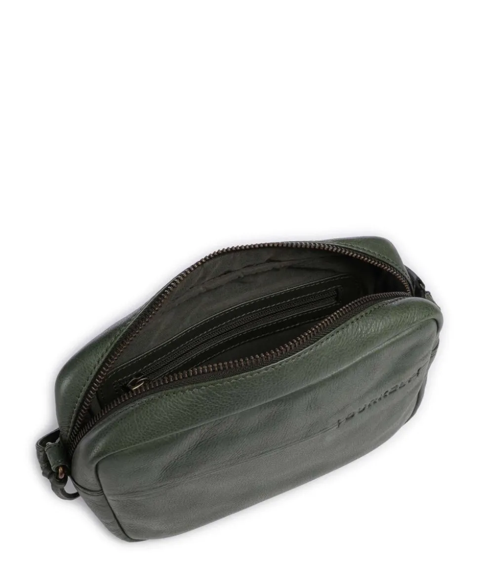 Natural Norah Umhängetasche genarbtes Rindsleder dunkelgrün