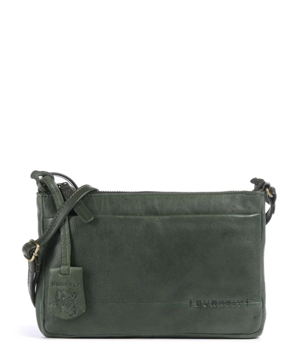 Natural Norah Umhängetasche Leder dunkelgrün