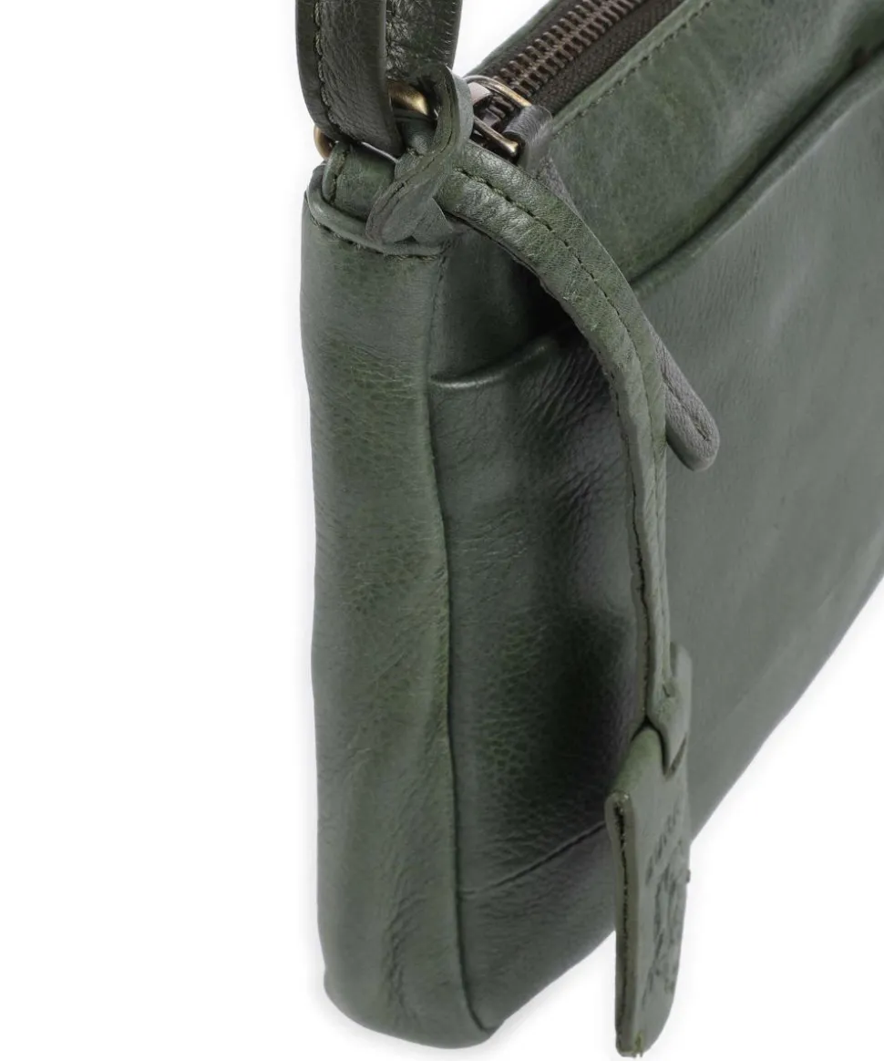 Natural Norah Umhängetasche Leder dunkelgrün