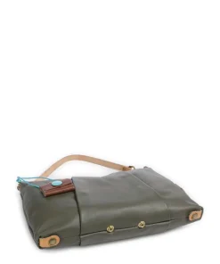 Naxos Mireya Beuteltasche Kalbsleder olivgrün