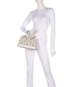 Neda 4G Peony Logo Handtasche Canvas creme