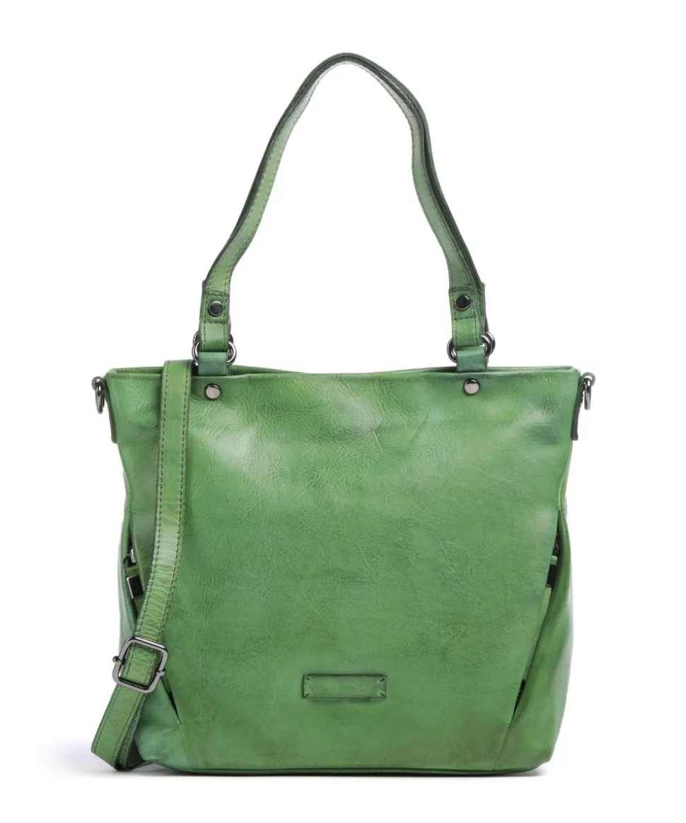 Nelson 3 Handtasche genarbtes Leder grün