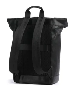 Nepezzano Otis Rolltop Rucksack 15″ Lederimitat schwarz
