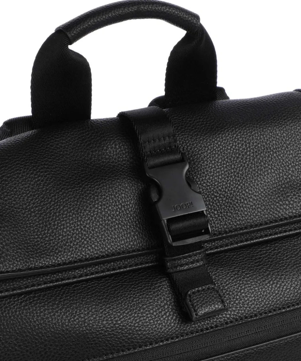 Nepezzano Otis Rolltop Rucksack 15″ Lederimitat schwarz