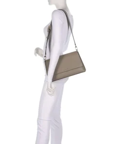 Nessa Large Umhängetasche genarbtes Rindsleder taupe