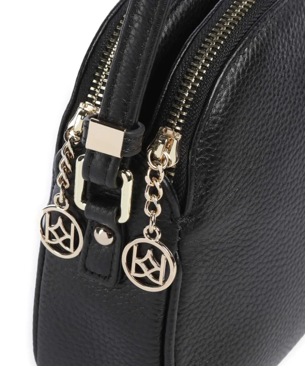 Netti Umhängetasche genarbtes Rindsleder schwarz