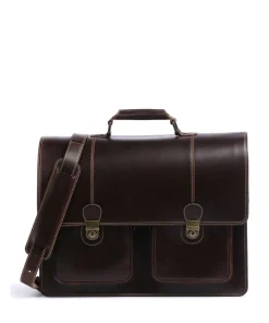 Nevada Aktentasche 15″ glattes Rindsleder dunkelbraun