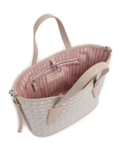 Never Without Bag Monogram Handtasche Baumwolle weiß