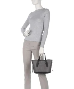 Never Without Bag Monogram Handtasche Baumwolle grau/schwarz