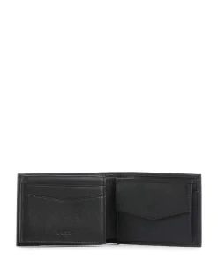 New Crosstown RFID Geldbörse genarbtes Rindsleder schwarz