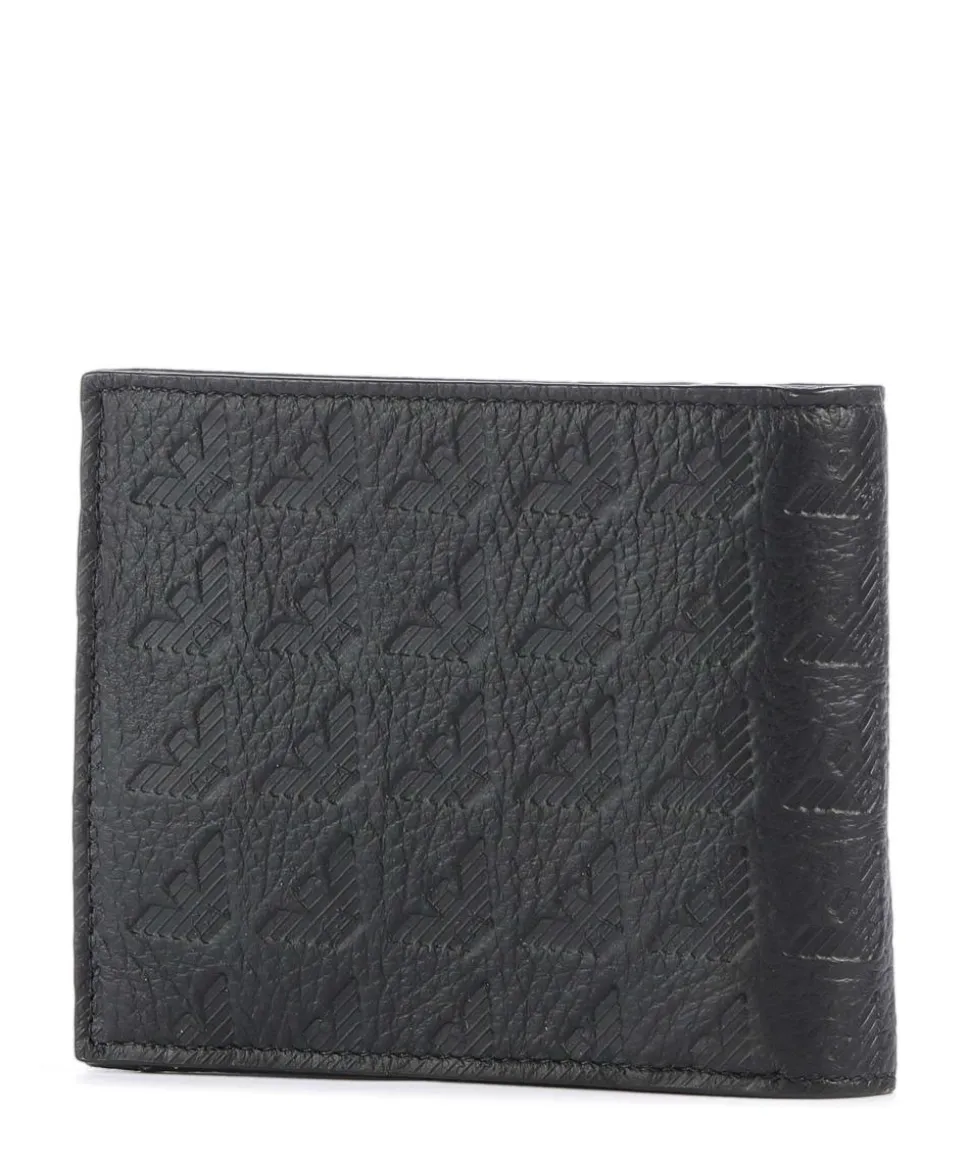 New Minorca Geldbörse geprägtes Kalbsleder schwarz