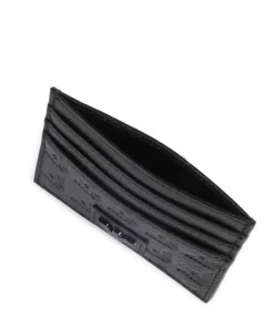 New Minorca Kreditkartenetui geprägtes Rindsleder schwarz