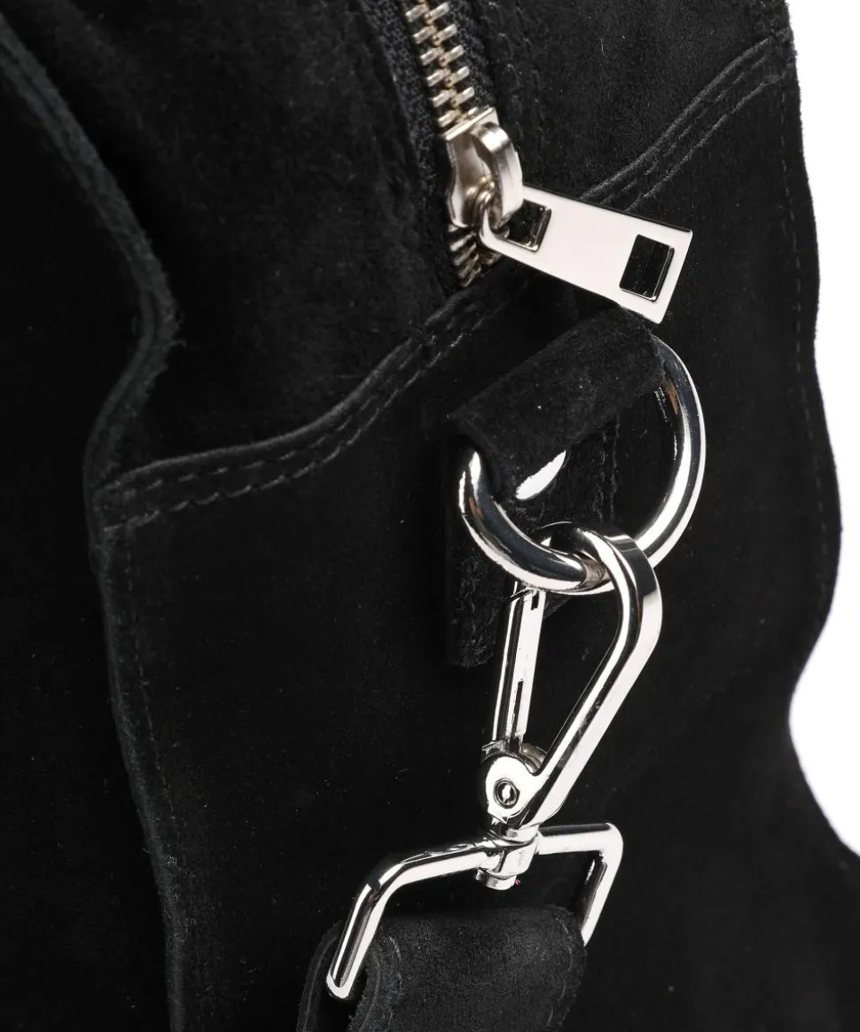 New Suede Mille Shopper aufgerautes Leder schwarz