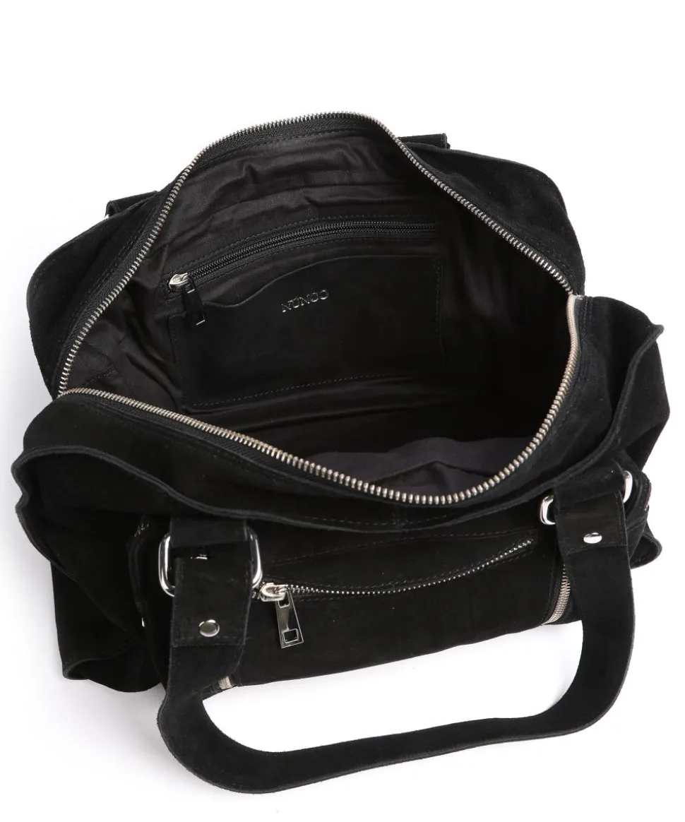 New Suede Mille Shopper aufgerautes Leder schwarz