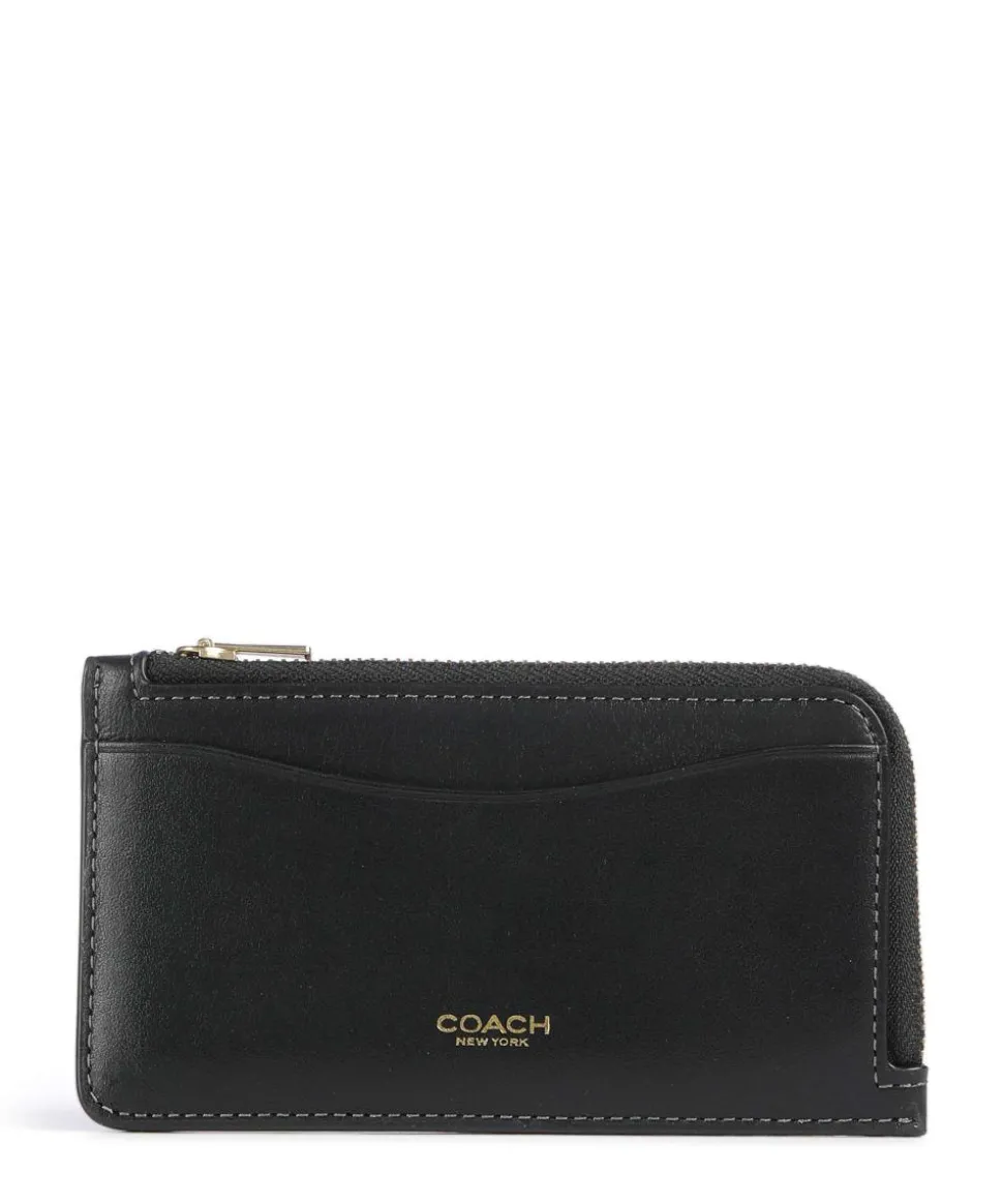 New York Kreditkartenetui fein genarbtes Leder schwarz