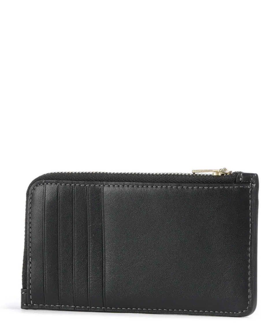 New York Kreditkartenetui fein genarbtes Leder schwarz