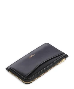 New York Kreditkartenetui fein genarbtes Leder schwarz