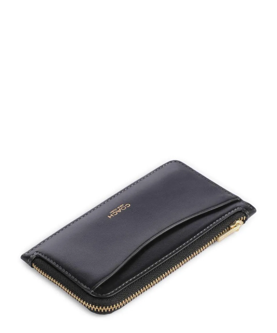 New York Kreditkartenetui fein genarbtes Leder schwarz