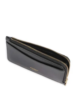 New York Kreditkartenetui fein genarbtes Leder schwarz