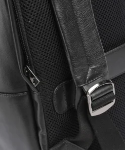 New York Laptop-Rucksack 15″ fein genarbtes Kalbsleder schwarz