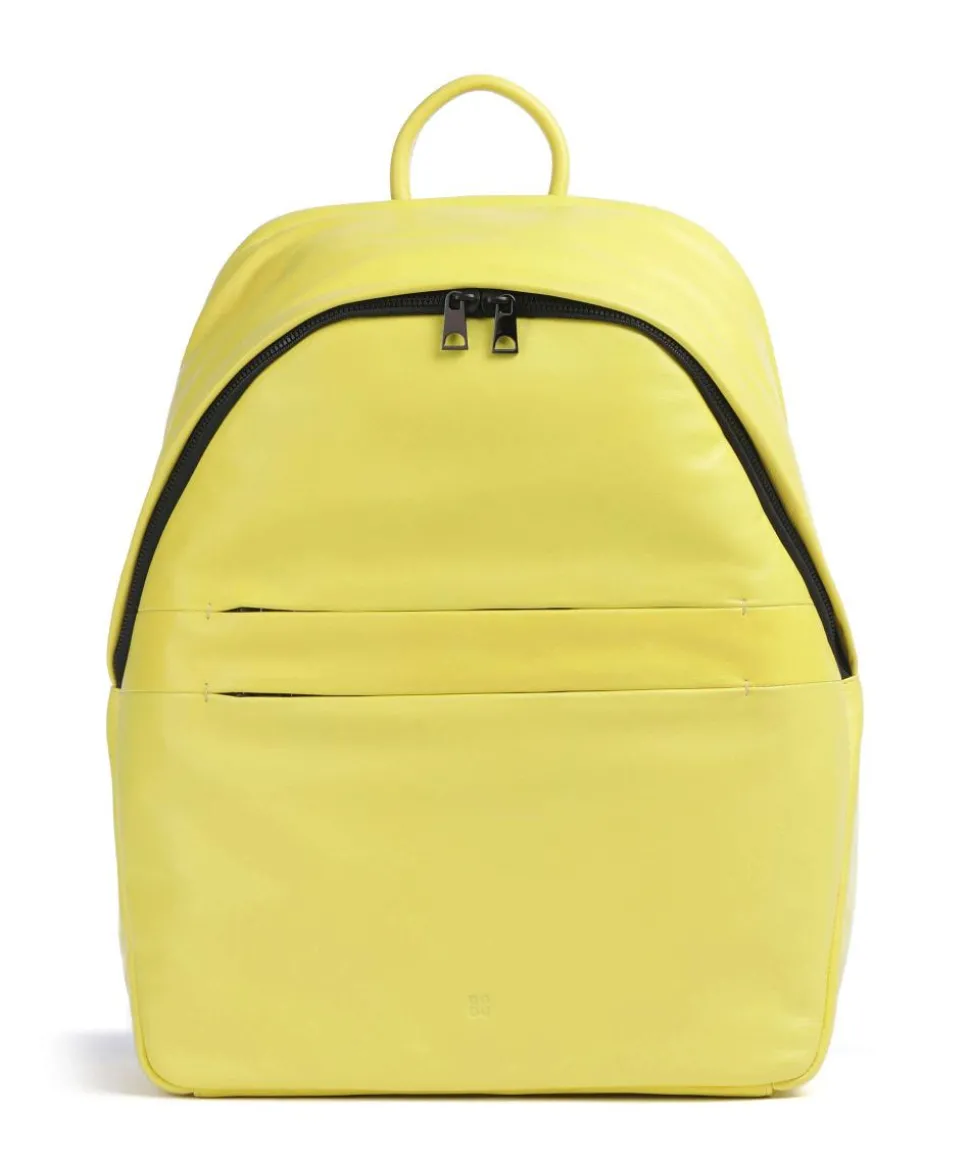 New York Laptop-Rucksack 15″ fein genarbtes Kalbsleder gelb